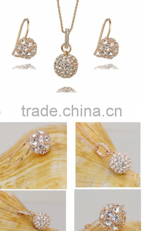 220651 fashion jewelry noble jewelry wedding diamond necklace set