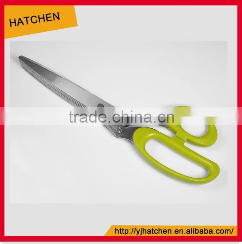SS011W LFGB Certificated 7.5'' ABS Handle kitchen 5 blades herb scissors