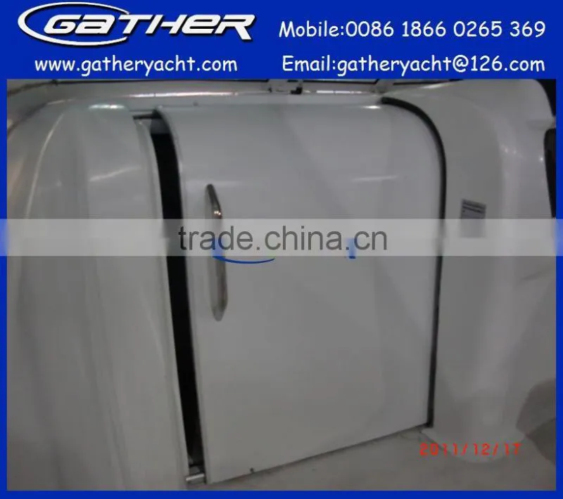 5.5M CE blue color fiberglass cabin boat