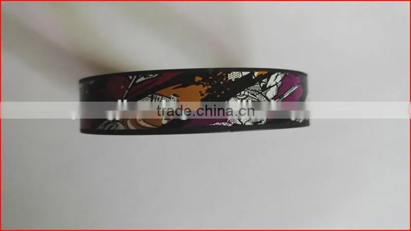 Promotional gift emboss/debossed/silk printing silicon magnetic bracelet