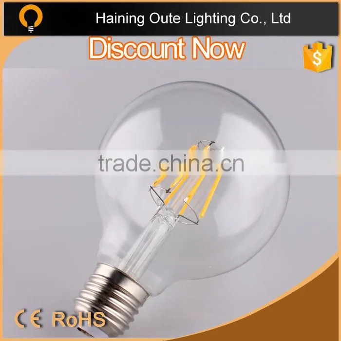 High quality 2W,4W,6w filament a60 led bulb for coffee bar ,hotle room