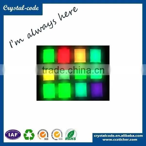 Eco-friendly glow in dark luminous label