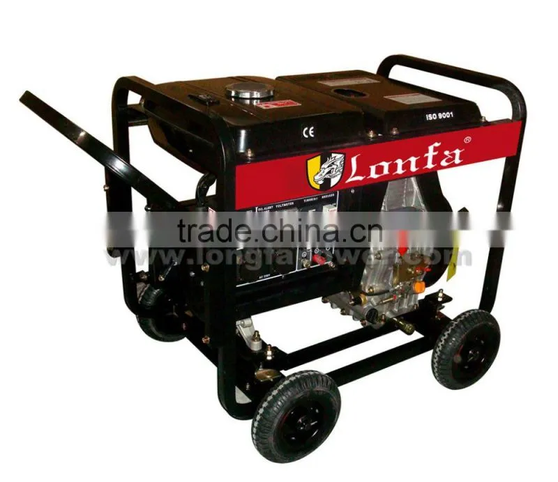 5KW China Supplier AC Single Phase KAMA Type Open Diesel Generator with Wheels