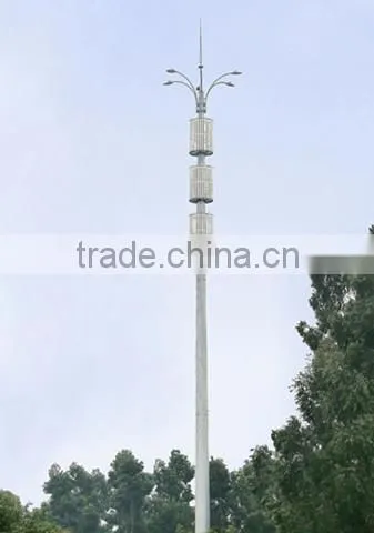 Galvanized monopole tubular telecommunication antenna tower