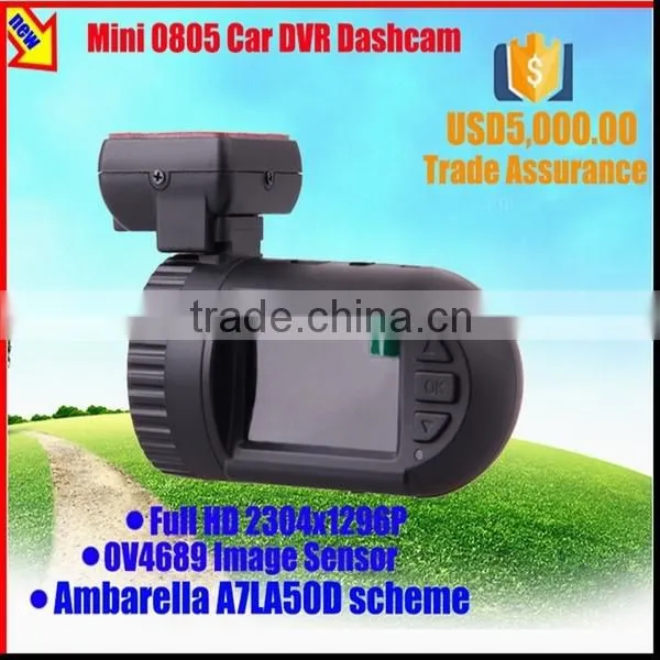 With A7LA50 chipset OV4689 sensor wide view angle Full HD 1296P Ambarella dash camera