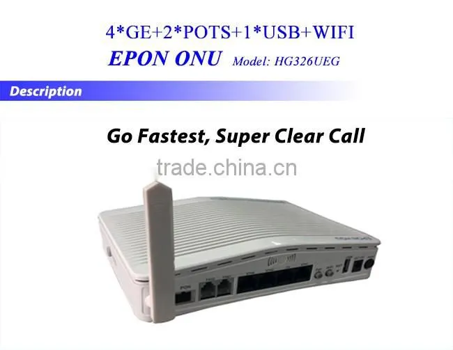 4GE+2FXS+USB Port+WiFi FTTH EPON ONU Wireless Triple Play Device Supported WEB, CLI, TR069