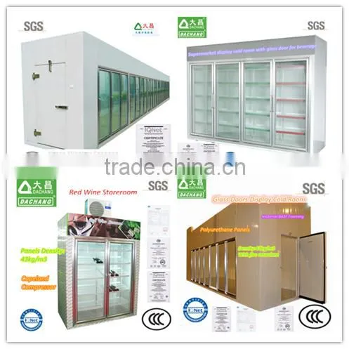 Multi-glass doors display cold room