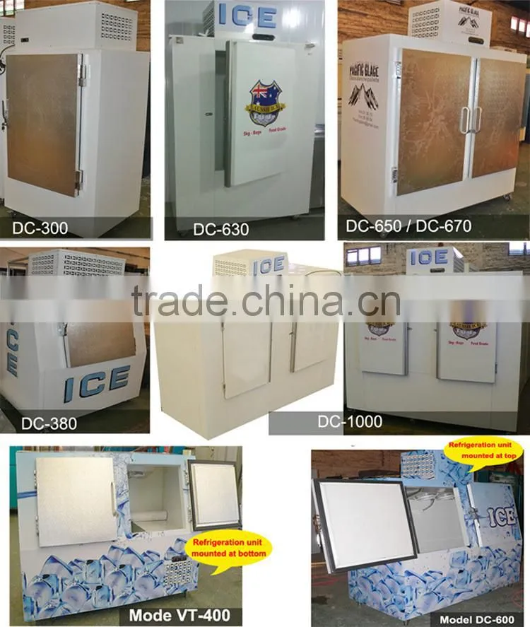 Ice merchandiser of 100 bags ice capacity