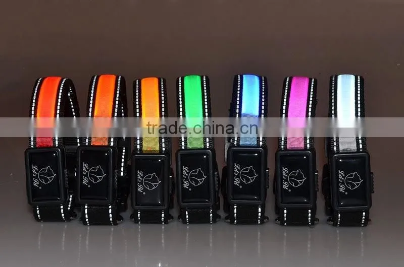 Flashing Safety LED USB Rechargeable Dog Collar Pet Collars