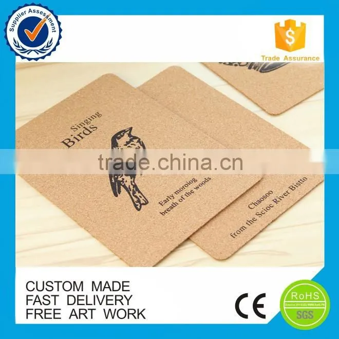 Customized cheap beer coasters, Promotional Cork Coaster, Printed with logo Cork Coaster
