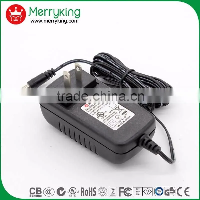 Sturdy construction 30v ac dc adapter DOE VI compliant for JP US with UL cUL FCC PSE