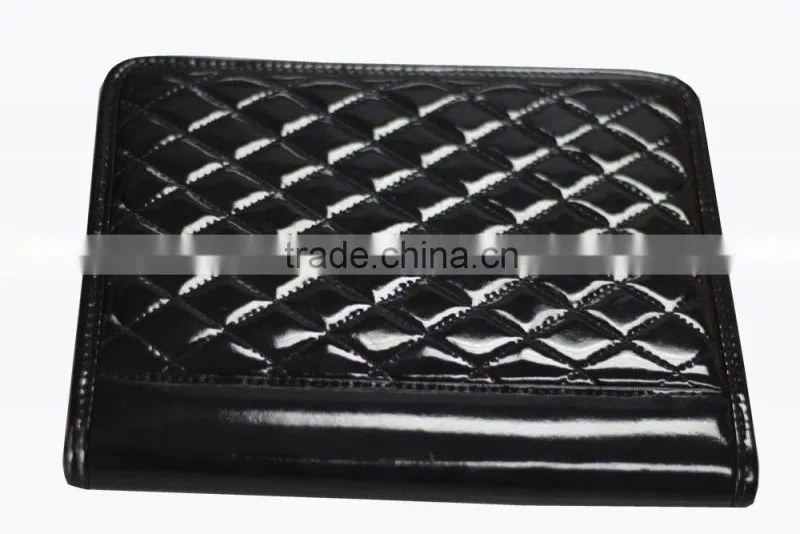 custom smooth pu leather portfolio with smooth coat of paint