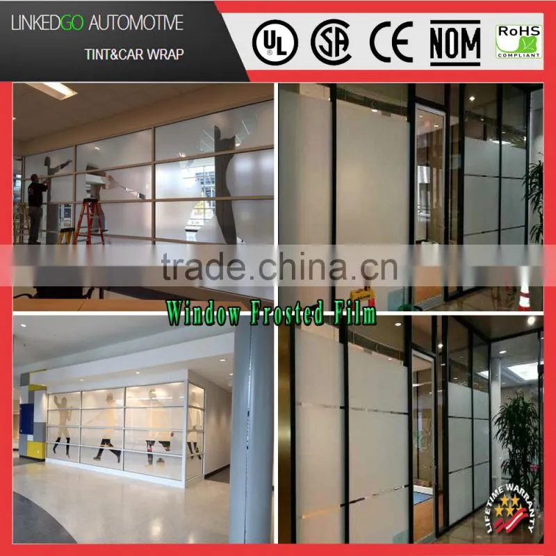 Best Price 1.52*30/60m frosted window film with self adhesive frosting film
