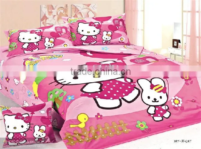 100%cotton bedding set,hello kitty bedroom set