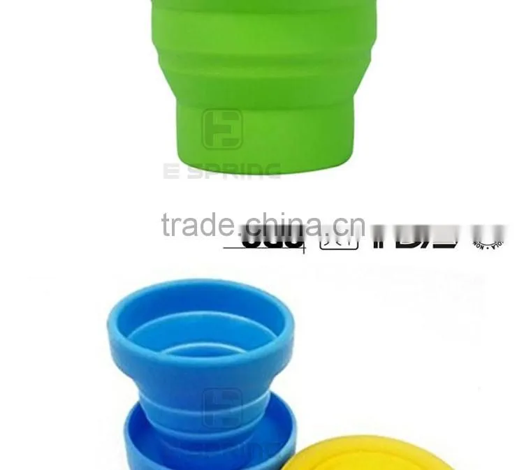 Mini retractable silicone cup silica gel outdoor travel portable cups Travel Folding Cup