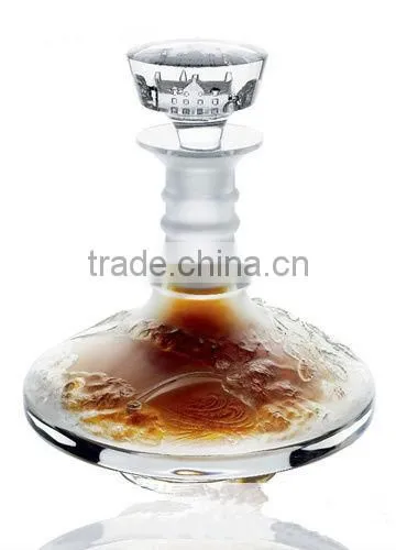 Elegant crystal wine bottle