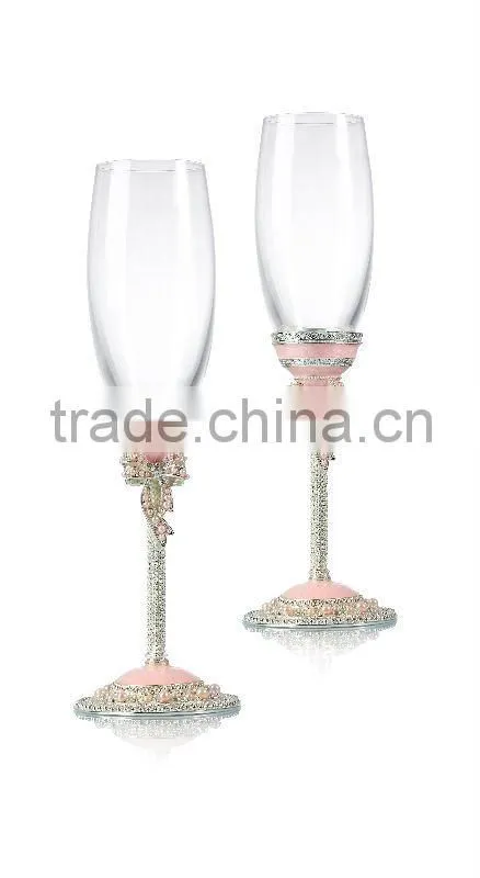 pewter gift wedding champagne glass
