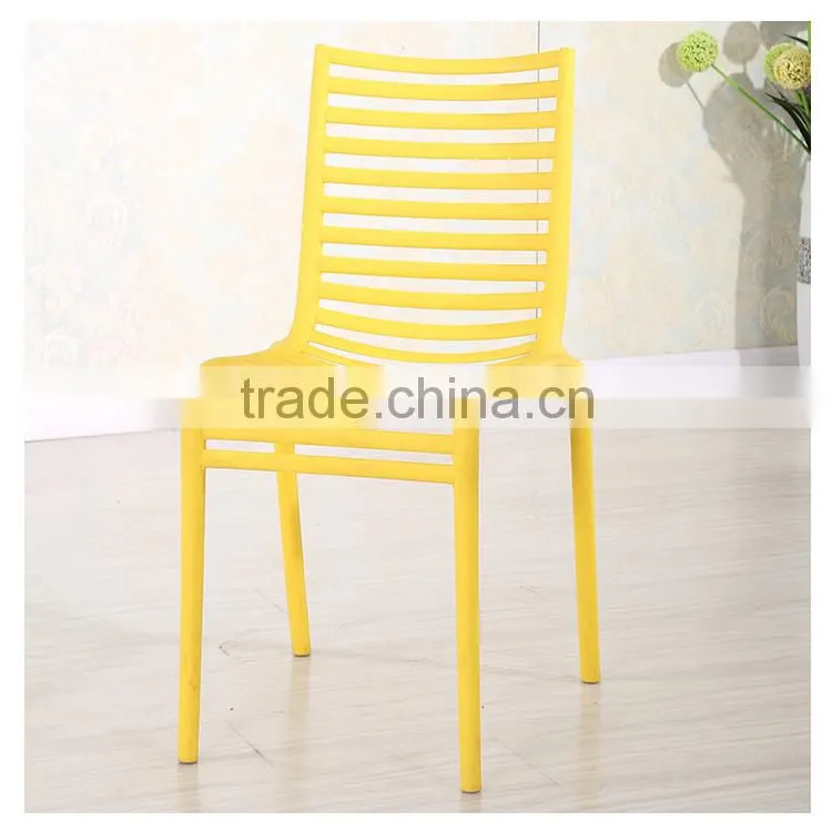 Simple stackable red plastic chair