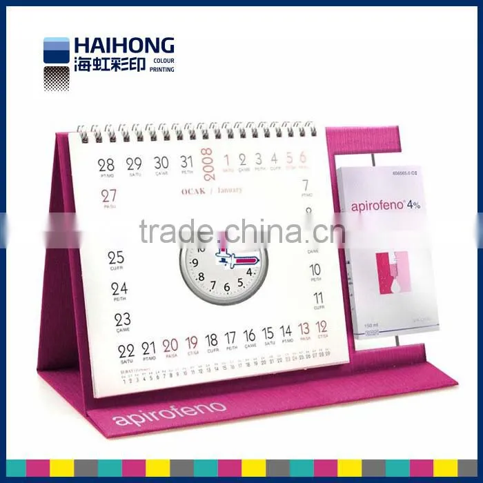 Custom high quality wholesale desk / wall calendar printing in China