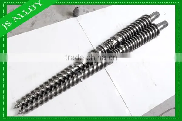 50/105 Conical Twin Counter Rotating Screw Barrel for extruder