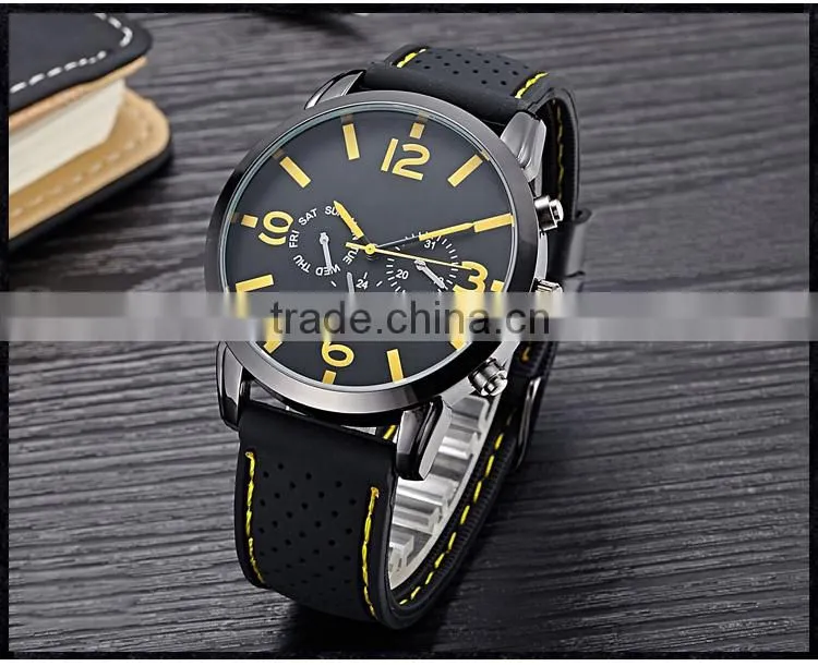 Fashion silicone slap bracelet watch silicon watches men