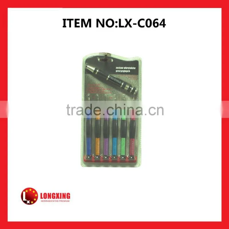 Factory Supply best selling promotion 7 pcs precision screwdrivers set with flashlight