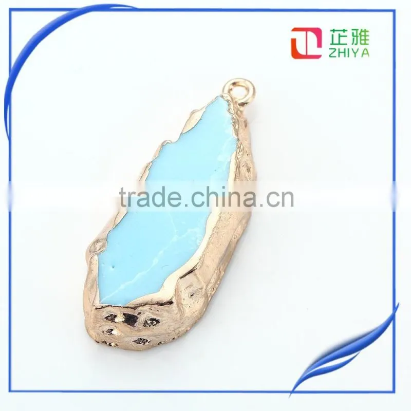 Sell hot Natural stone pendant jewelry agate druzy pendant natural gemstone pendant