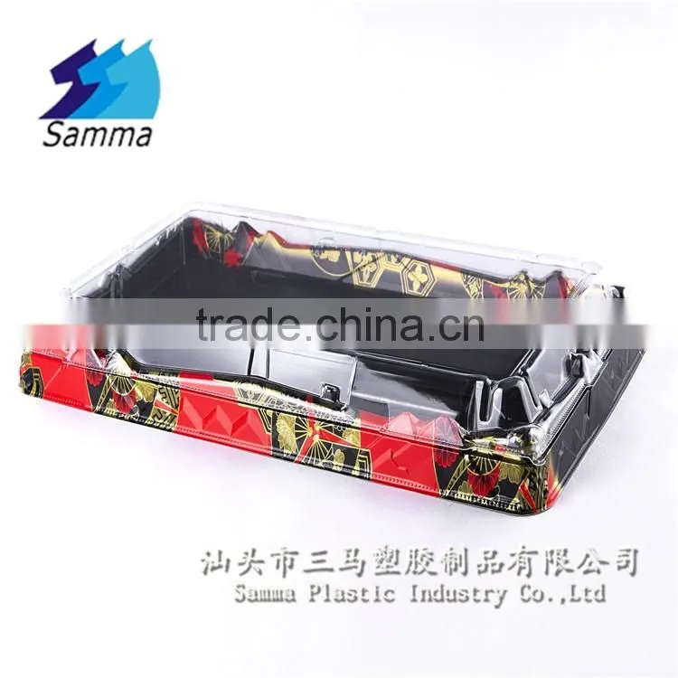 KW-0012FG-R Restangular Disposable Plastic Sushi Box