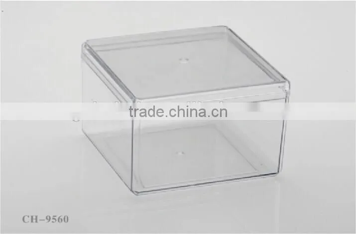 DISPOSABLE PS COOKIES BISCUIT SNACK PACKING BOX SQUARE CONTAINER WITH LID ECONOMIC CH9560