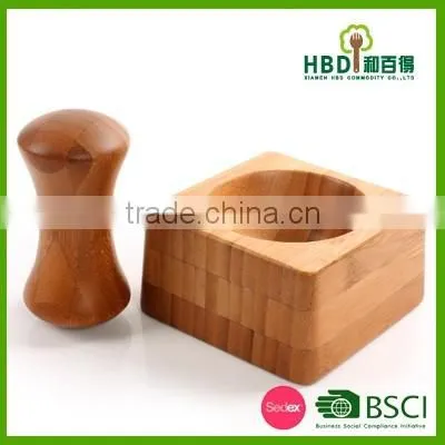 Top quality customized wooden mortar and pestle wholesale