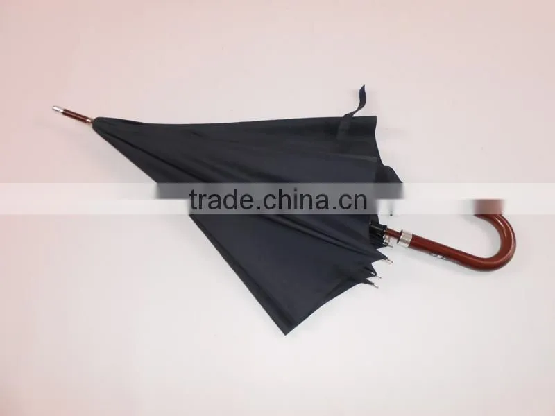 60cm deluxe wooden pole and carved wood handle umbrella