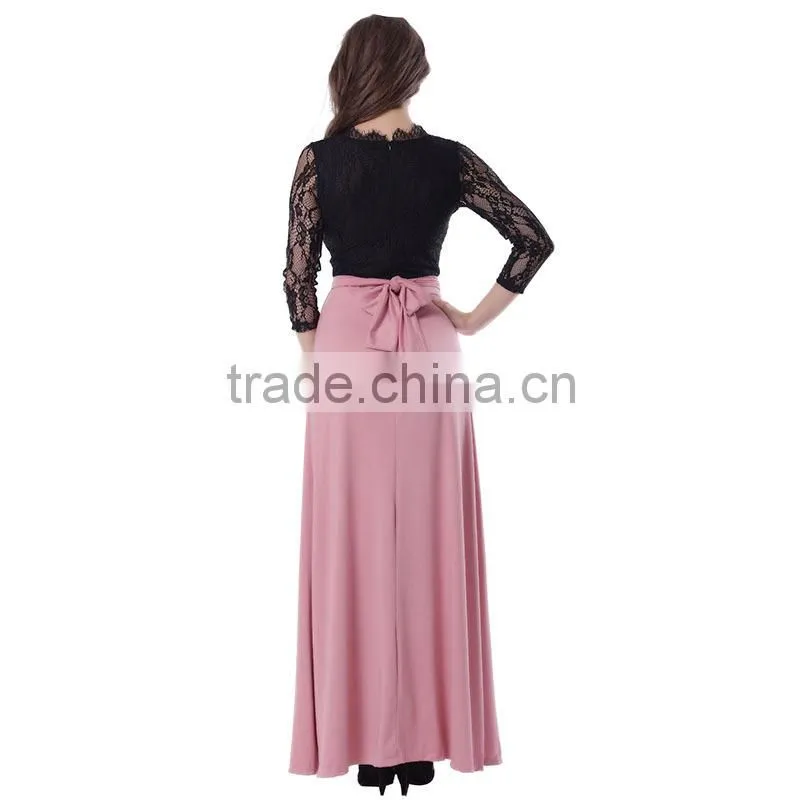 Latest fashion excellet workmanship floor length wholesale plus size maxi dress