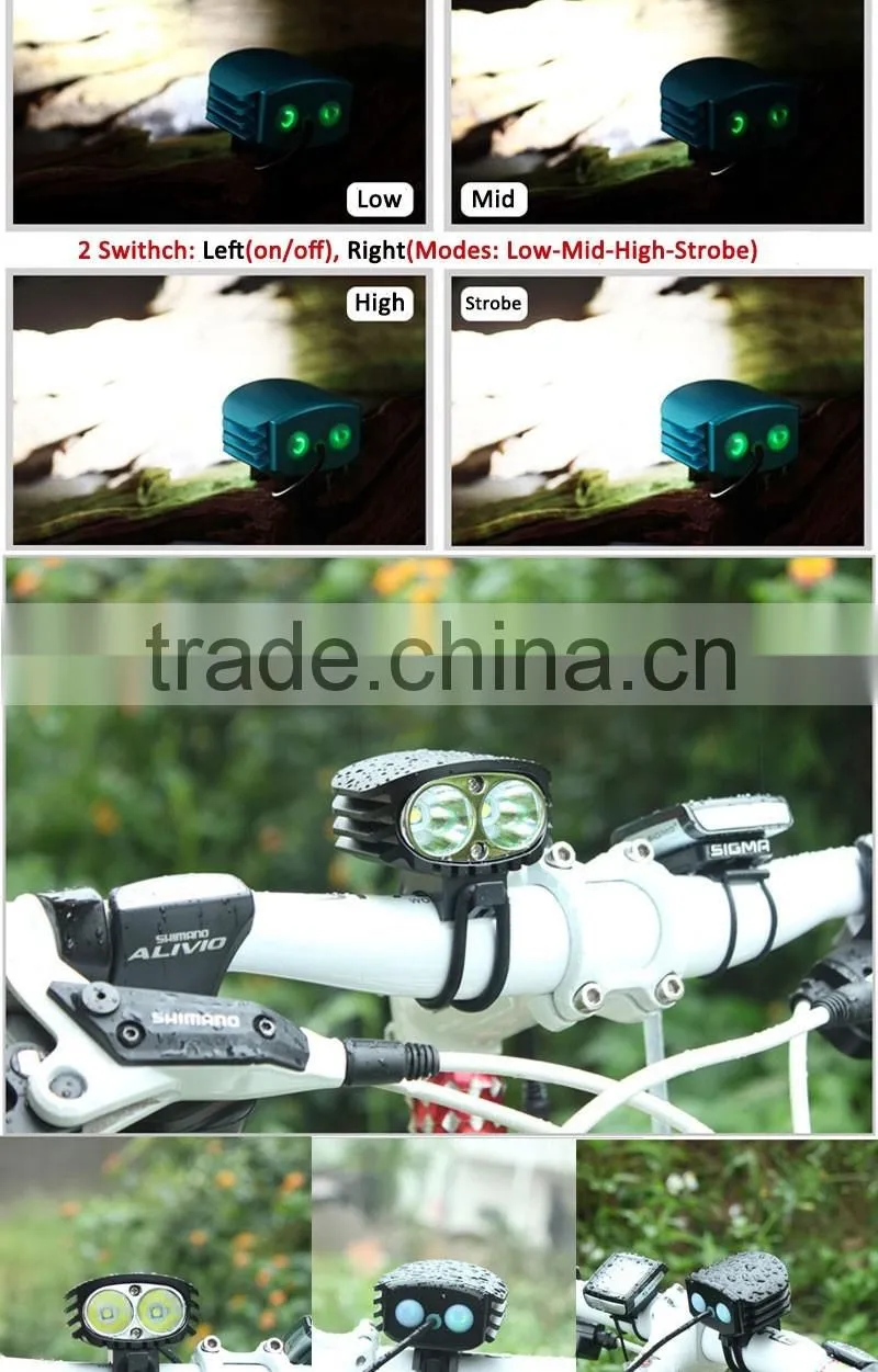 OWL Design 2 x Cree XM-L T6 LED bicycle accessories led mountain bike lights