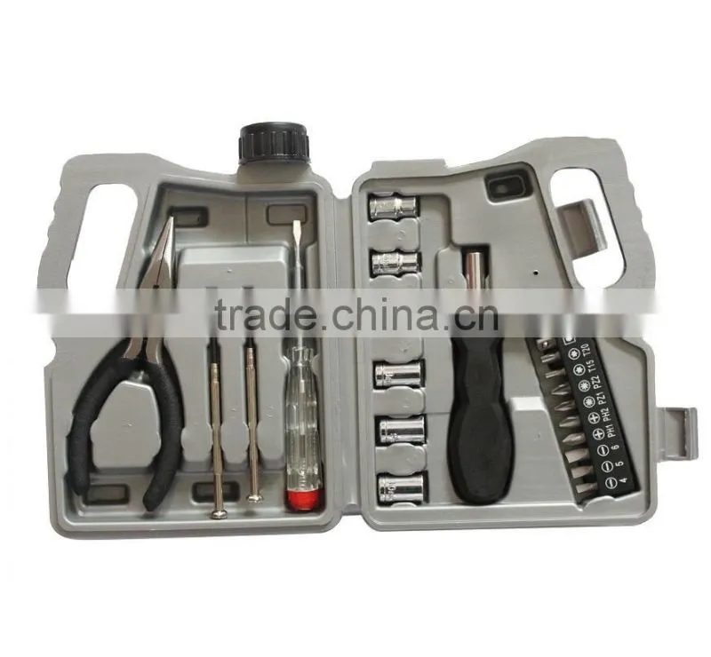 22pcs oil engine case design tool set, kraft plastic box hand tool set