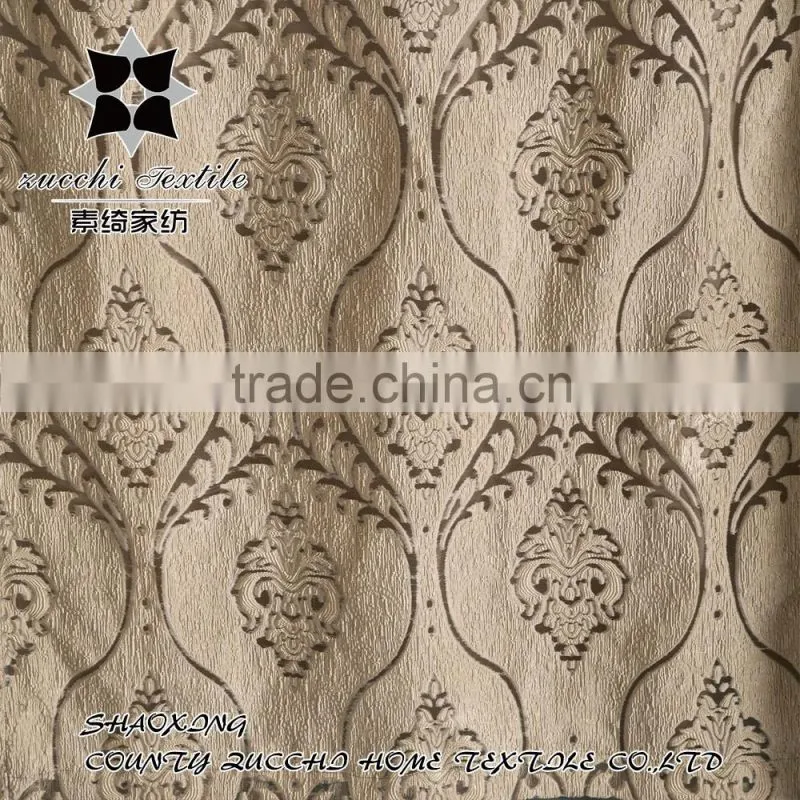 100% polyester satin lining and organza jacquard curtain panel