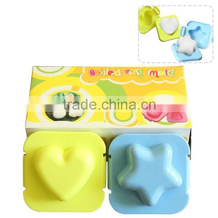 Food Grade Plastic 2pcs per Set Lovely Heart star Shaped Boiled Rice Egg Sushi Mold