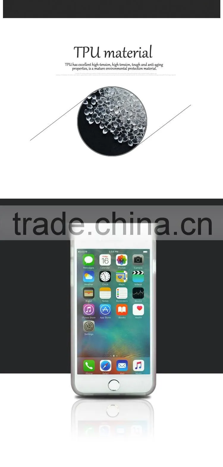 Mobile Accessories Cell Phone Case Custom 3D IMD Printing Soft TPU Back Cover for iPhone 6/6s Plus/7