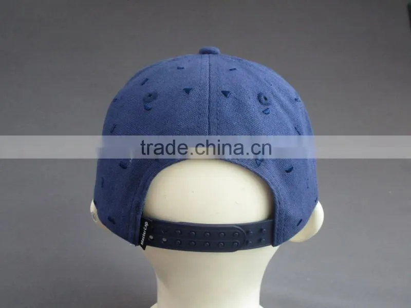 Custom high quality 6- panel snapback hat with PU badge