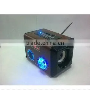 Wooden Mini Speaker,colorful LED light MD-96