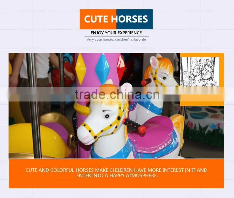 Funshare 2015 Cute Mini Fairground Rides Small Carousel For Sale Merry Go Round Carousel Machine