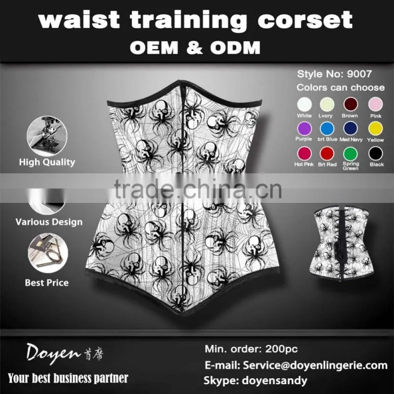 Halloween Serious colorful S-3XL sexy slimming latex waist trainer corset