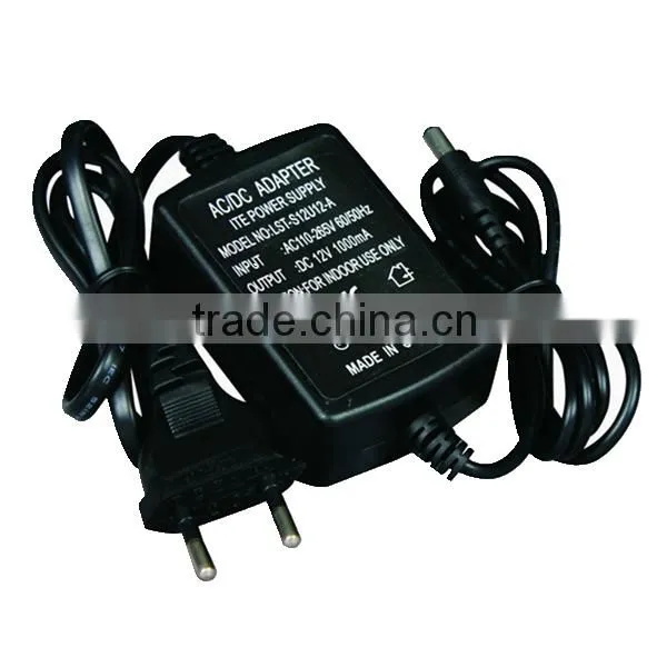 AC/DC 12v 1a cctv power adapter