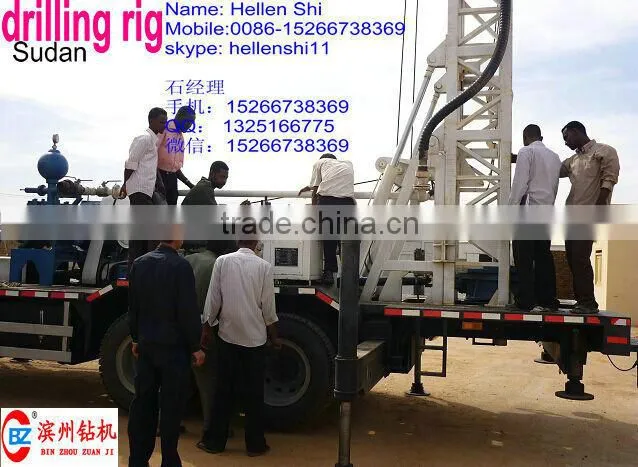 600m hydraulic SINOTRUCK truck mounted rotary water well drilling rig BZCY600BZY