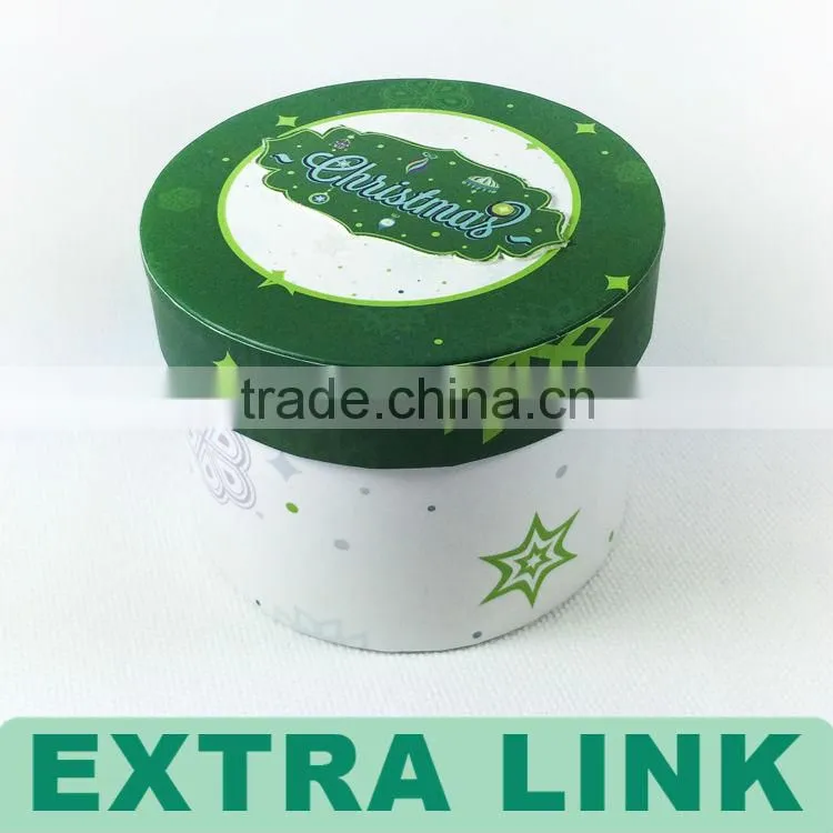 Custom Decorative Cheap Christmas Nesting Large&Small Printed Cardboard Round Hat Boxes Wholesale