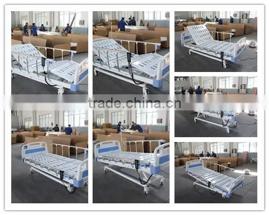 CE& ISO qualified 5-function electric discount patient bed Three Function Manual Hydraulic Patient Bed cheap hospital bed