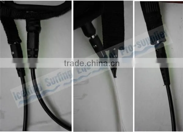 Competitive price simple usual color pro surfboard leash/Customized logo surfing leash