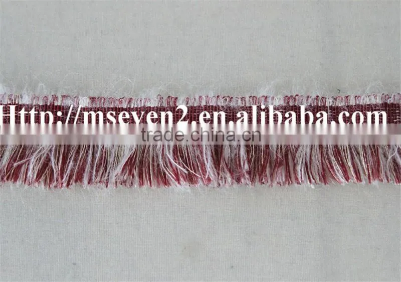 good looking kintting tassels red and white lace trim for garment accessories