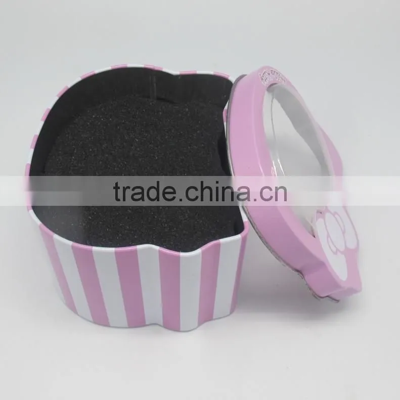 wholesale tin box for cake / candy use fashion cat shaped cartoon small boxes