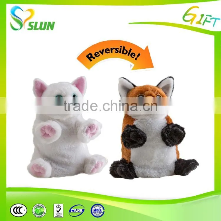 20cm Big animal design sitting plush mouse with embroidery