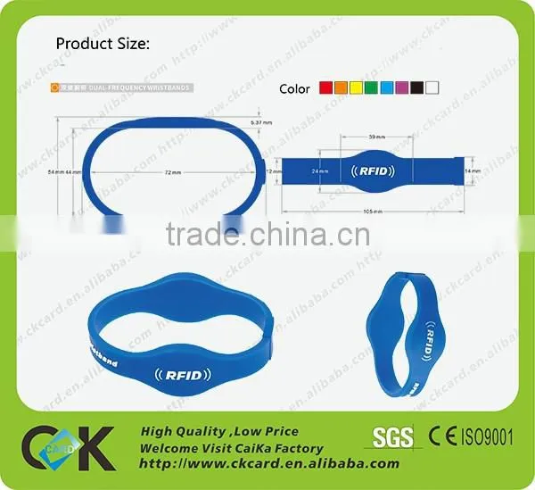 Wholesale custom NFC silicone wristband multi-color choice